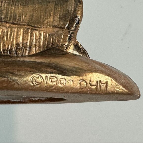 Vintage Handmade Ceramic Bisque Native American Indian Painted Canoe Figurine - Picture 5 of 9